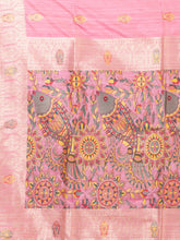 Kavvya Pink Soft & Lightweight Tussar Silk Weaving Saree - KAVVYA